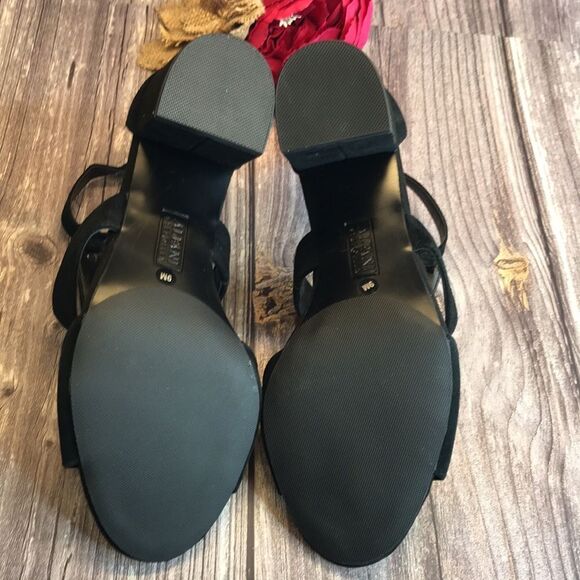 ALFANI Elianaa Black Suede Step 'N Flex Suede Dress Sandals 9M - Picture 6 of 8